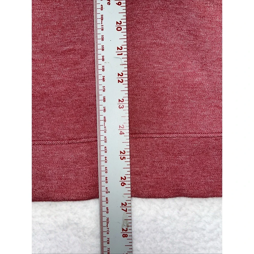 Crown & Ivy Mens Red Heathered Quarter Zip Pullover Sweater Mock Neck XL